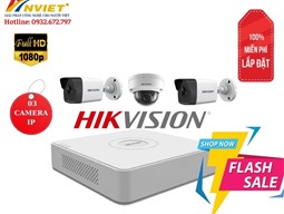 Bộ 3 Camera IP Hikvision 2.0MP [GIÁ SOCK]
