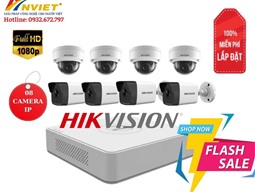 Bộ 8 Camera IP Hikvision 2.0MP [SALE 30%]
