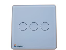 Công tắc cảm ứng Homegy 3 nút kính lõm