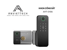 Khóa cửa cổng vân tay 2 mặt AVT-C106
